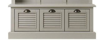 Storage Locker Drawers at Base of Unit