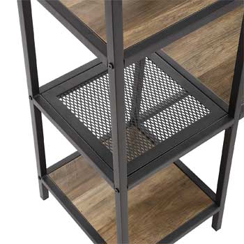 Angled Hall Tree Metal Shelf