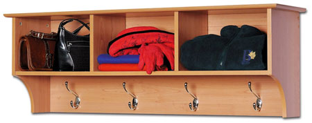 Coat Hooks with Shelf