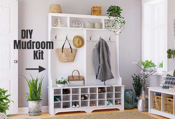 Save Money with Prepac Easy DIY Mudroom Kit for Entryway Storage
