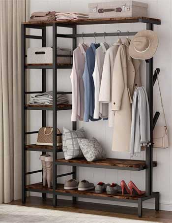 Free Standing Closet Organizer for Front Entry Storage