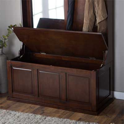 Hall tree with Mirror and Storage Bench