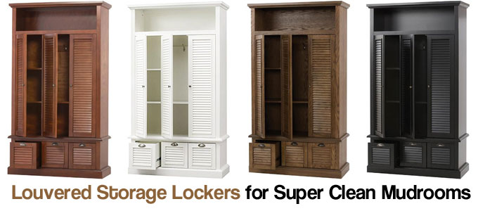 How Closed Locker Storage Hides Entryway Clutter - Home Decorators Collection Royce Polar White 60 In Hall Tree