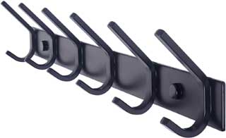 Modern Wall Coat Rack with 6 Double Hooks