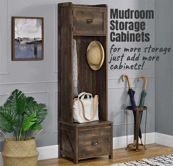 Rustic Mudroom Storage Cabinet  - Buy Multiple Units for More Storage