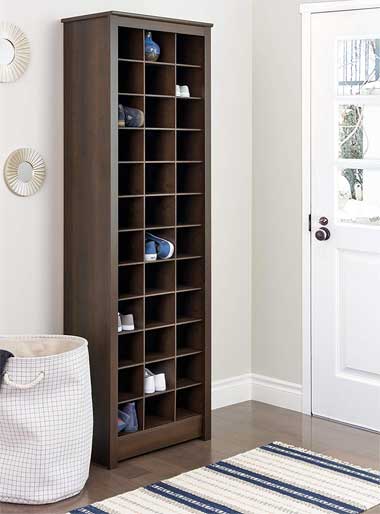 Tall Shoe Cubby for Entryway Storage