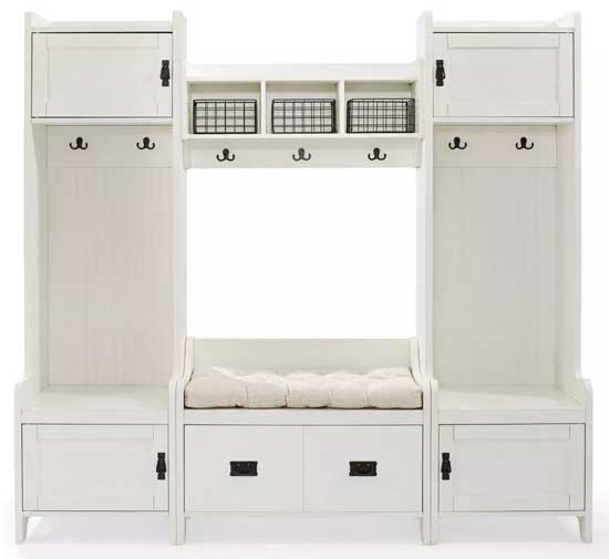 Assemble-Yourself White Entryway Mudroom Kit